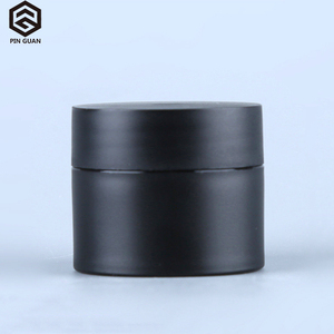 Hot Sale 100g Empty Frosted Black Cosmetic PET Plastic Packaging Black Cosmetic Jars Plastic