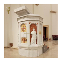 Autel d'église en marbre naturel au design religieux pour la prière