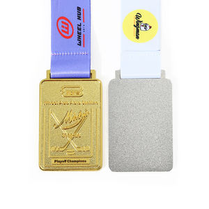 Actory-insignia personalizada de aleación de zinc, medalla de metal con cinta de aleación de zinc y esmalte suave de alta calidad, 3D - Product Image 3