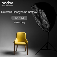 Godox Portable Boîte à Lumière Parapluie Octogonale 120cm 47" avec Grille Nid d'Abeille Réflecteur Photo pour Flash Speedlight