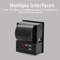 Module d'imprimante à panneau intégré noir et blanc, imprimante thermique d'étiquettes adhésives de 58 mm avec USB+RS232/TTL