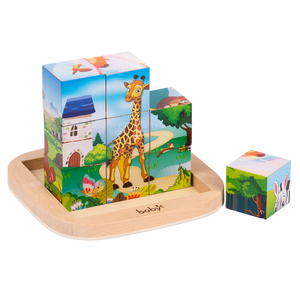 Giocattoli Sensoriali in <span class=keywords><strong>Legno</strong></span> Montessori per Bambini 1-3 Anni, Puzzle Educativo Gigante di Animali Selvatici Personalizzabile - Product Image 1