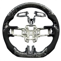 Volant sport en fibre de carbone forgé à fond plat en forme de D pour Ford Mustang 2015 2016 2017 2018 2019 2020 2021 2022 2023