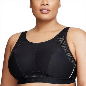 Soutien-gorge de sport respirant pour femme, grande taille, sans armatures, en maille anti-transpiration, maintien élevé, pour yoga, avec bretelles simples réglables à l'avant, séchage rapide, col en U - Product Image 3