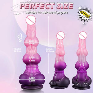 Dildo kuda untuk Wanita Pria hisap <span class=keywords><strong>Penis</strong></span> besar Cup Anal Beads silikon Dildo Monster besar Dildo hewan fallus mainan dewasa - Product Image 3