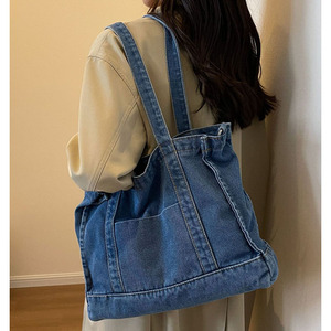 Borsa <span class=keywords><strong>a</strong></span> <span class=keywords><strong>tracolla</strong></span> Casual in jeans retrò di alta qualità borsa da viaggio in Denim <span class=keywords><strong>a</strong></span> <span class=keywords><strong>tracolla</strong></span> per ragazze adolescenti - Product Image 5