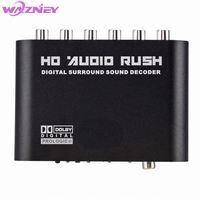 Decodificador de Audio 5.1 CH, Convertidor Digital a Analógico Óptico SPDIF Coaxial a RCA DTS AC3