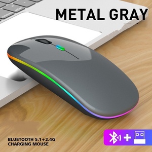 เมาส์ไร้สาย RGB ชาร์จไฟได้ เมาส์ไร้สายสำหรับคอมพิวเตอร์ ไฟ LED Backlit เมาส์เกมมิ่งตามหลักสรีรศาสตร์สำหรับแล็ปท็อปและพีซี - Product Image 3
