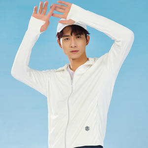 Custom Logo UPF 50+ <b>Summer</b> UV <b>Jacket</b> Outdoor Loose Hooded Full Zip up Tennis Gym Yoga Sports <b>Jacket</b> for <b>man</b> Cooling Feel - Product Image 5