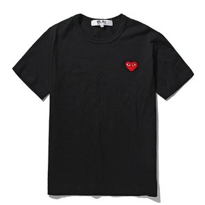 <span class=keywords><strong>Maglietta</strong></span> da donna di alta qualità in cotone girocollo ricamato <span class=keywords><strong>cuore</strong></span> <span class=keywords><strong>rosso</strong></span> stile Casual traspirante e regolare per l'estate - Product Image 3