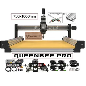 Zilveren 7510 Queenbee Pro Cnc Hout Router Volledige Kit Met Lineaire Rails Upgrade Workbee 2.2 Versie