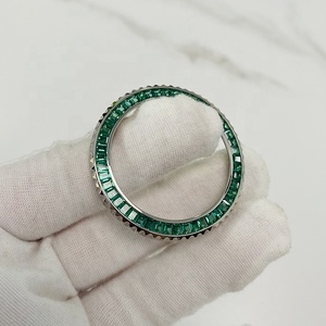 Inserts de <span class=keywords><strong>lunette</strong></span> de montre personnalisés émeraude rubis saphir pour montres originales Yat Ch Man 40 mm, luxe et boîtier de montre - Product Image 5