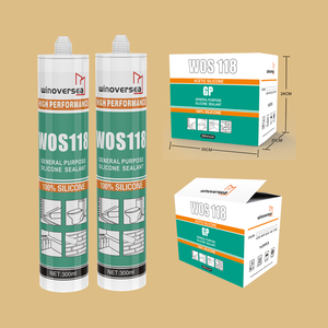 Chine usine en gros <span class=keywords><strong>WOS</strong></span> 118 universel 300ml clair étanche acétique GP Silicone mastic Construction à usage général - Product Image 5