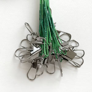 Équipement de pêche à la ligne, accessoires de pêche en acier inoxydable, mousquetons pivotants, ligne de pêche verte, noire, argentée, brune, rouge, 10 pièces - Product Image 1