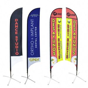 Drapeaux de plage en forme de larme pour l'extérieur, impression de drapeaux de plage, drapeau de plage 3,4 m - Product Image 1