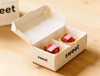 Boîtes d'emballage alimentaire personnalisées écologiques en carton enduit pour pâtisseries, bagels, beignets, gâteaux