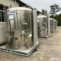 Réservoir de stockage cryogénique d'oxygène/azote/argon mini en acier au carbone et acier inoxydable d'occasion, capacité 3m³, garantie 1 an