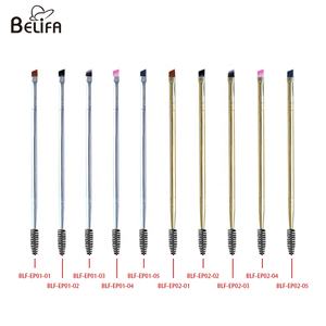 Double extrémité en métal pour sourcils spoolie mascara wand pinceau fin à <span class=keywords><strong>angle</strong></span> fin pour maquillage et eye-liner - Product Image 2