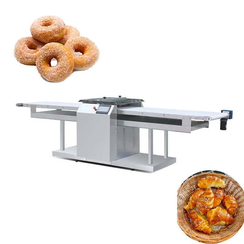 Commercial Continuous Croissant Dough Forming Cutter Plc Danish Puff Pastry Donut Dough Cutter