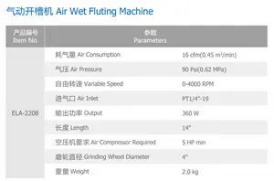 Speedone Air Wet Fluting Machine attrezzature per la lucidatura dell'aria utensili per l'aria