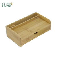 Antique en bambou Porte-Crayon avec tiroir pour ranger et organiser