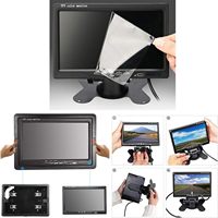 Moniteur de voiture LCD sans fil 7 pouces Kit de caméra de recul Moniteur de nuit pour bus de camion Fonction stéréo