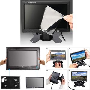 Không dây 7-inch LCD xe Màn hình back-up máy ảnh Kit đêm đảo ngược Xe Tải xe buýt màn hình chức năng Stereo - Product Image 3