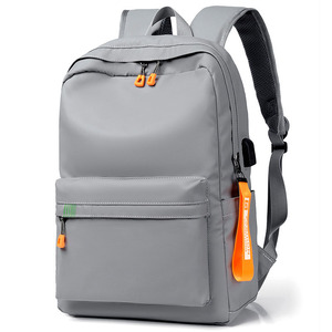 Custom Waterproof Polyester Casual Sports <b>Backpack</b> Zipper USB Port 36-<b>55L</b> Capacity-Men's Leather Film Laptop <b>Backpack</b> for Travel - Product Image 1