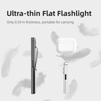 Lampe de poche magnétique WARSUN T7 LED à lumière latérale plate, rechargeable USB-C, COB, modes multiples, pour usage quotidien, en alliage d'aluminium
