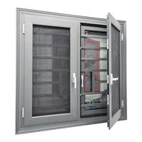 Fenêtre en aluminium pour maisons, puits de lumière et portes, porte coulissante en verre noir à double vitrage, toit de maison, triple vitrage, résistant