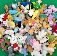 Pendentifs de sac porte-clés en peluche aléatoires de 10-15 cm, de bonne qualité, pour décoration de mariage, jouets animaux de dessin animé en tissu de coton