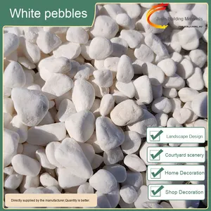 Ciottoli e Sassi Rotondi in Vetro <span class=keywords><strong>Bianco</strong></span> Lucidato, Ghiaia Frantumata <span class=keywords><strong>per</strong></span> Sentieri e Paesaggistica Moderna - Fornitura Inclusa - Product Image 2