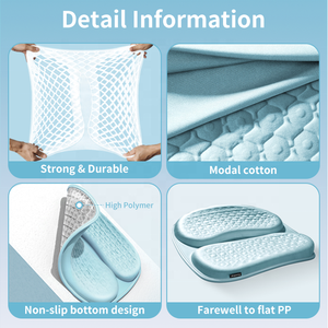 Cojín de Gel para Asiento de Oficina/Coche Anjuny con Certificación CE, Espuma Viscoelástica, Gel Refrigerante 3D en Forma de Panal para la Espalda Baja, Ventilación - Product Image 4
