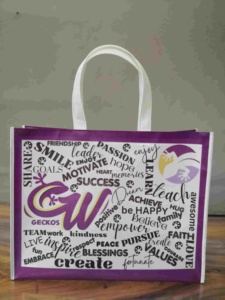 Sac de shopping en tissu écologique personnalisé, imprimé, pour la promotion des expositions, sac fourre-tout non tissé avec logo - Product Image 2