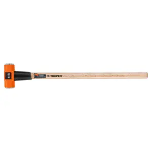 Truper 8 lb Octagonal Sledgehammer with 36' Fiberglass Handle for Machinist & Roofing <b>Wooden</b> Handle <b>Mallet</b> <b>Hammer</b> - Product Image 1