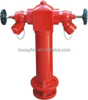 Vanne d'hydrant d'incendie à colonne en fonte ductile rouge, à deux voies, avec bride BS de 4 pouces, pour extérieur - Offre Spéciale