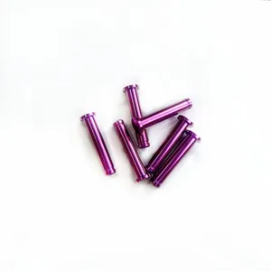 Customized Purple Titanium Pins For Bicycle M8*43