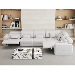 Modular Sectional <b>Sofa</b> Set Power Recliner <b>Sofa</b> <b>Bed</b> <b>Modern</b> Design Eco-Friendly Polyester Fabric Durable Upholstery Living Rooms - Product Image 5
