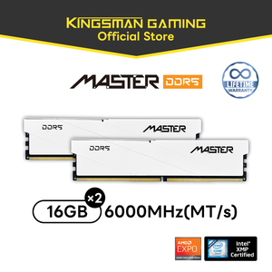 [KINGSMAN GAMING] DDR5 16GBx2 6000MHz CL38/40/42/46 RAM de jeu pour PC de bureau XMP & EXPO avec garantie en stock Blanc Memoria - Product Image 5