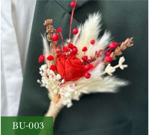 Bouquet de fleurs artificielles en forme de cœur, herbe de la pampa, rose en velours, pour la Saint-Valentin, mariage, décoration de fête - Product Image 2