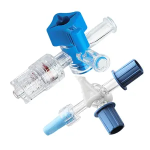 3 Way Iv Dual Luer Lock Stopcock ความดันสูง Stc 102ท่อต่อภาพทางการแพทย์พร้อมส่วนขยาย Stopcock