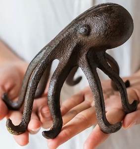 In ghisa polpo figurina porta Tablet con finitura Patina - Product Image 2