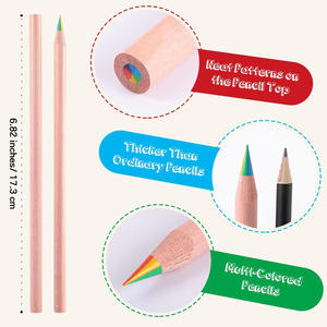 Crayon en bois à 4 couleurs arc-en-ciel à prix avantageux pour les enfants, les étudiants, les fournitures scolaires, cadeau - Product Image 3
