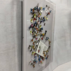 Cuadro Decorativo 3D con Mariposas y Libro Abierto, Arte de Pared en Acrílico con Marco, <span class=keywords><strong>para</strong></span> Decoración de Vestíbulos de Hotel, Salas de Estar y Hogares - Product Image 4