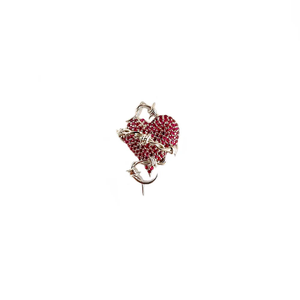 Eternal EVOL LOVE Imperial Heartbreaker, Colgante Solitario de Circonita, Chapado en Oro de 18K sobre Plata de Ley, Romance Oscuro, Pasión Rebelde - Product Image 1