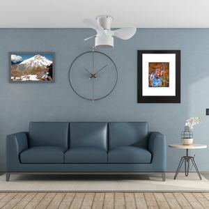 Ventilatore da soffitto con luce, 6 pale in legno, motore silenzioso, ideale per ventilare e decorare gli spazi interni. - Product Image 2