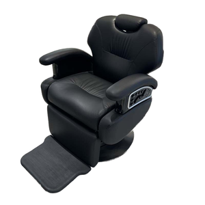 Chaise de barbier électrique antique D avec base en acier inoxydable <span class=keywords><strong>Vibro</strong></span> Massage et support de sèche-cheveux pour meubles de salon pour salons de coiffure - Product Image 4