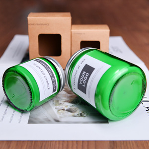 Hot Sale High-Grade Fragrance Aromatherapy Candle <b>Green</b> Glass with Luxurious Lid for Home Decoration Handmade Cross-Border <b>Gift</b> - Product Image 2