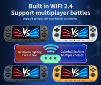 Console de jeu Powkiddy RGB10 MAX3 2024, système open source, écran 5 pouces, joystick 3D, Wi-Fi, multijoueur, batterie 5000 mAh, portable