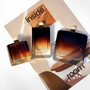 Competitive Price Reusable Rectangular <b>Diffuser</b> Gift Box Set of Three Hot Sale <b>Bottle</b> Set Made of Glass - Product Image 1